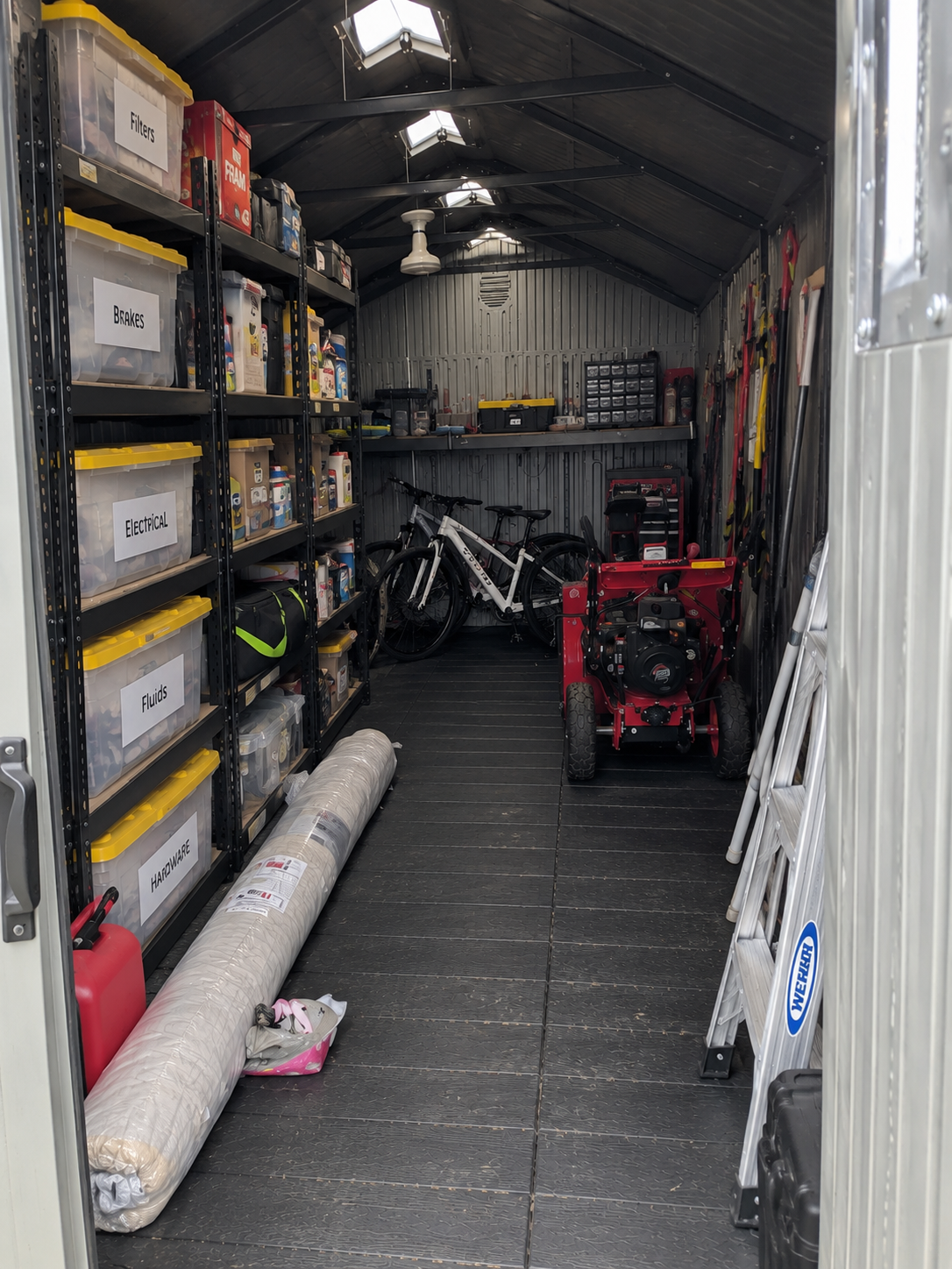 NovaSpire Trading organized warehouse interior with labeled shelving bins